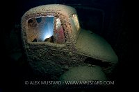 A World War II Bedford OYC fuel tanker lorry in the hold of the Thistlegorm wreck. Sha'ab Ali, Sinai, Egypt. Red Sea.