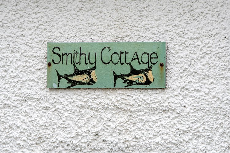 Basking Sharks On House Name Sign, UK