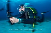 Underwater Photographer Blur, Bahamas
