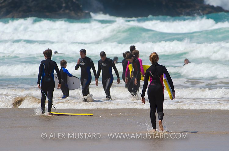 Fun In The Waves. Newquay, Cornwall.