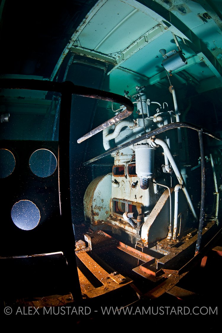 Compressor in the USS Kittiwake. Cayman Islands.