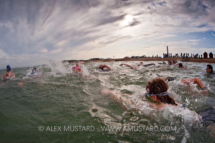 Triathalon Swimmers. Hampshire, UK