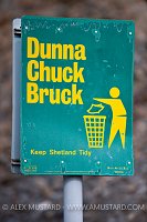 Anti-Littering Sign. Shetland, UK.