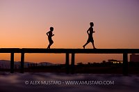 Red Sea Jetty At Sunset. Jordan