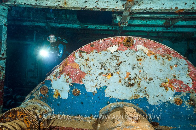Kittiwake Engine Room. Cayman Islands