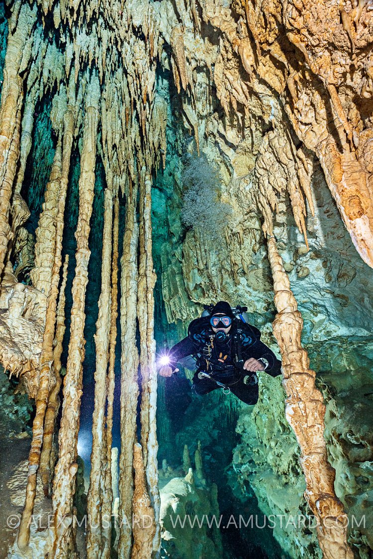 Diver With Columns. Mexico