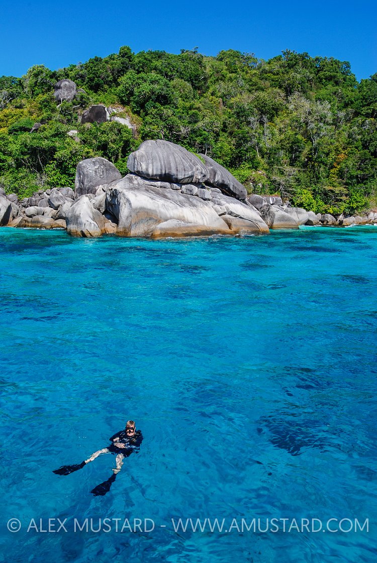 Diver on Surface. Thailand.