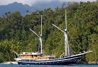 Dive Yacht At Anchor.. Indonesia