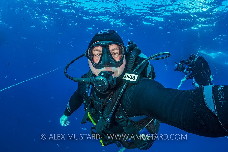 Alex Mustard selfie. Thistlegorm