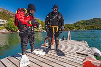 Preparing To Dive. Norway
