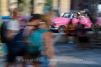 Panning Photo Of Car In Havana. Cuba