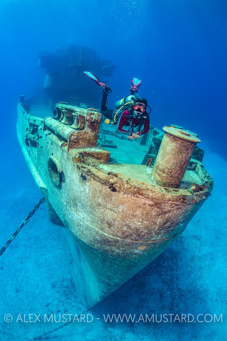 Kittiwake Wreck Bow. Cayman Islands