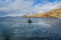 Shooting In Ice. Iceland