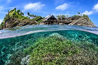 Split Level of Reef And Resort. Indonesia