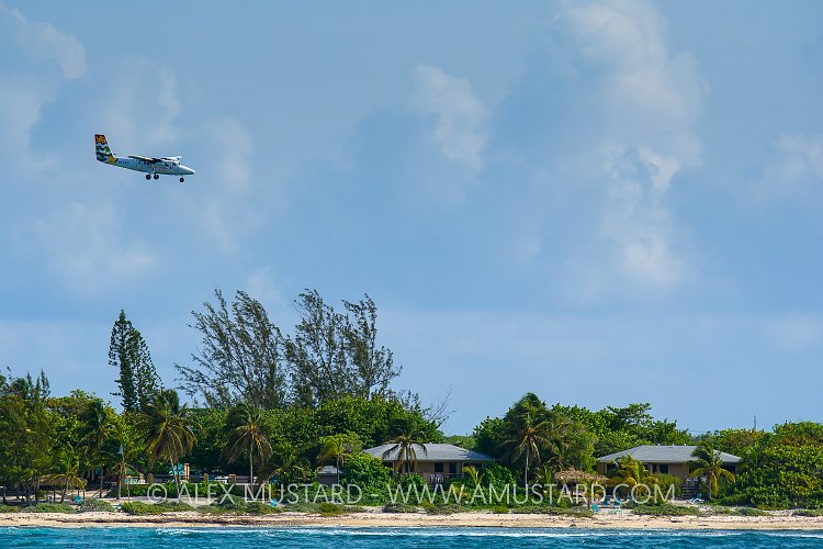 Arriving in Little Cayman, Cayman Islands.