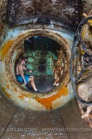 Diver In Chamber. Cayman Islands