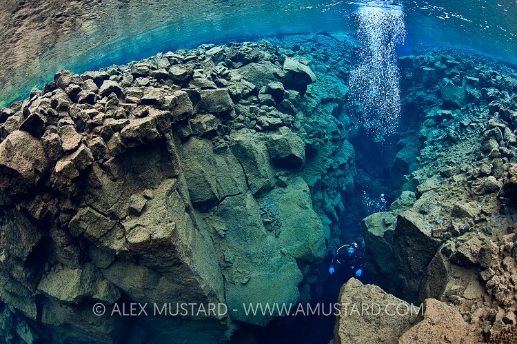 Silfra Canyon, Iceland.
