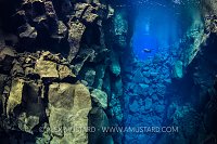Diver In Silfra Canyon. Iceland