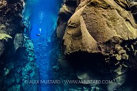 Diver In Silfra Canyon. Iceland