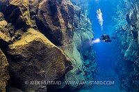Diver In Silfra, Iceland