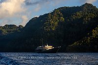 Liveaboard At Anchor, Indonesia