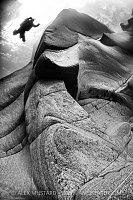 Diver In River Verzasca, Switzerland