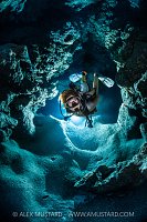 Diving In Coral Caverns, Cayman Islands