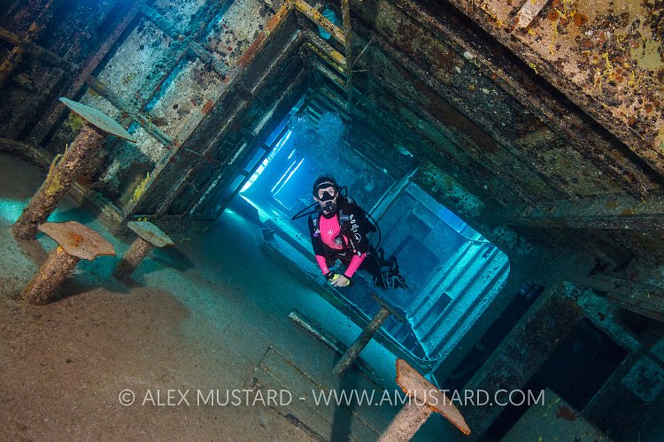Inside The Kittiwake. Cayman Islands