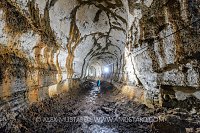 Exploring A Lava Tunnel. Galapagos