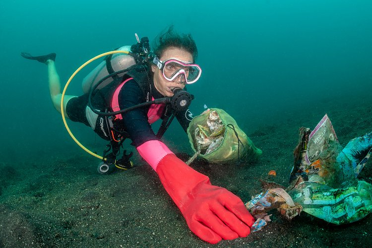 Plastic Pollution Clean Up. Indonesia