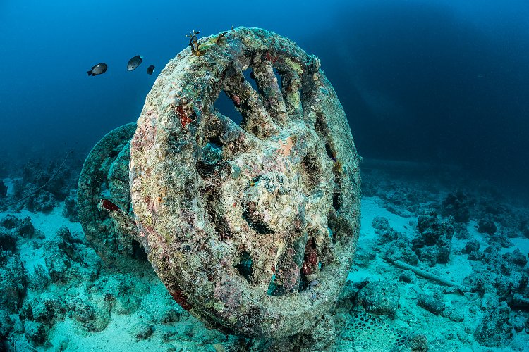 Train Wheels. Thistlegorm, Egypt