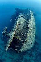 Stern With Guns. Thistlegorm. Egypt