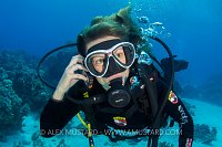 Diver On Phone. Philippines.