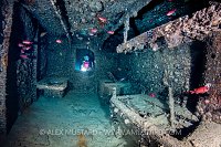 Diver In Kitchen. Thistlegorm. Egypt