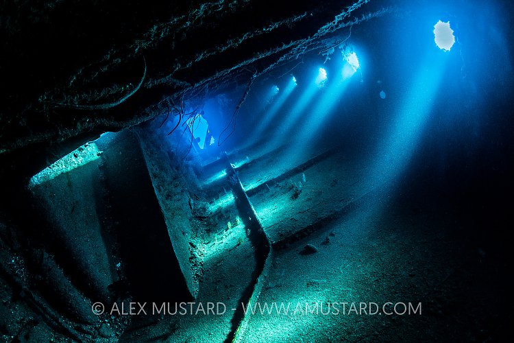 Sun Beams In Wreck. Egypt