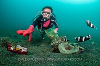 Plastic Cleanup Dive. Indonesia