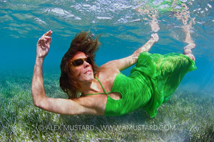 Green Dress. Cayman Islands