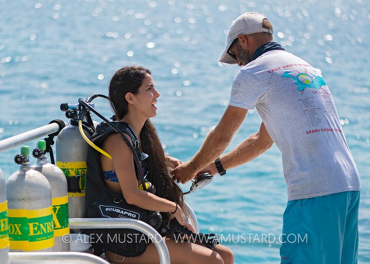 Preparing to Dive. Cayman Islands