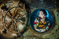 Diver In Chamber. Cayman Islands