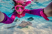 Stingray Selfie. Cayman Islands