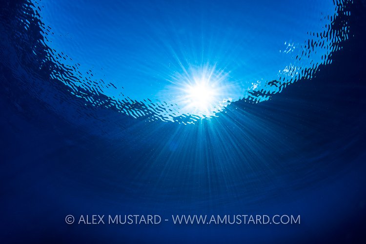 Sun Light In The Sea. Cayman Islands