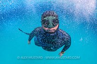 Freediver In Bubbles, Italy