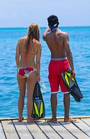 Snorkellers Planning. Cayman Islands