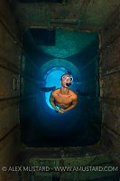 Snorkeller In Kittiwake. Cayman Islands.