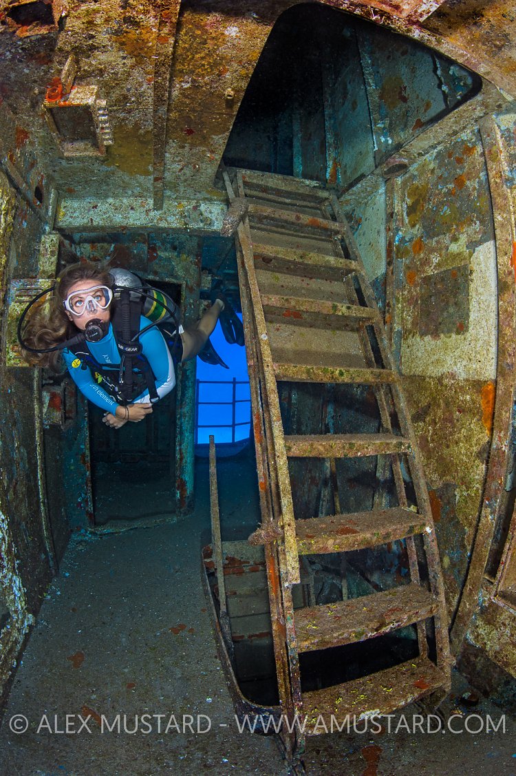Inside The Kittiwake. Cayman Islands.