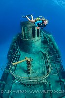 Diver On Kittiwake. Cayman Islands