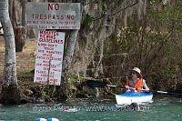 Warden patrols manatee waters. USA