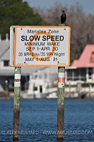 Manatee Zone sign. Florida, USA.