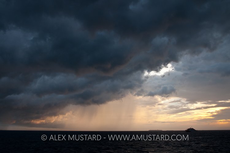 Stormy weather. Maldives