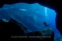 Entrance To An Underwater Cave. Sardinia